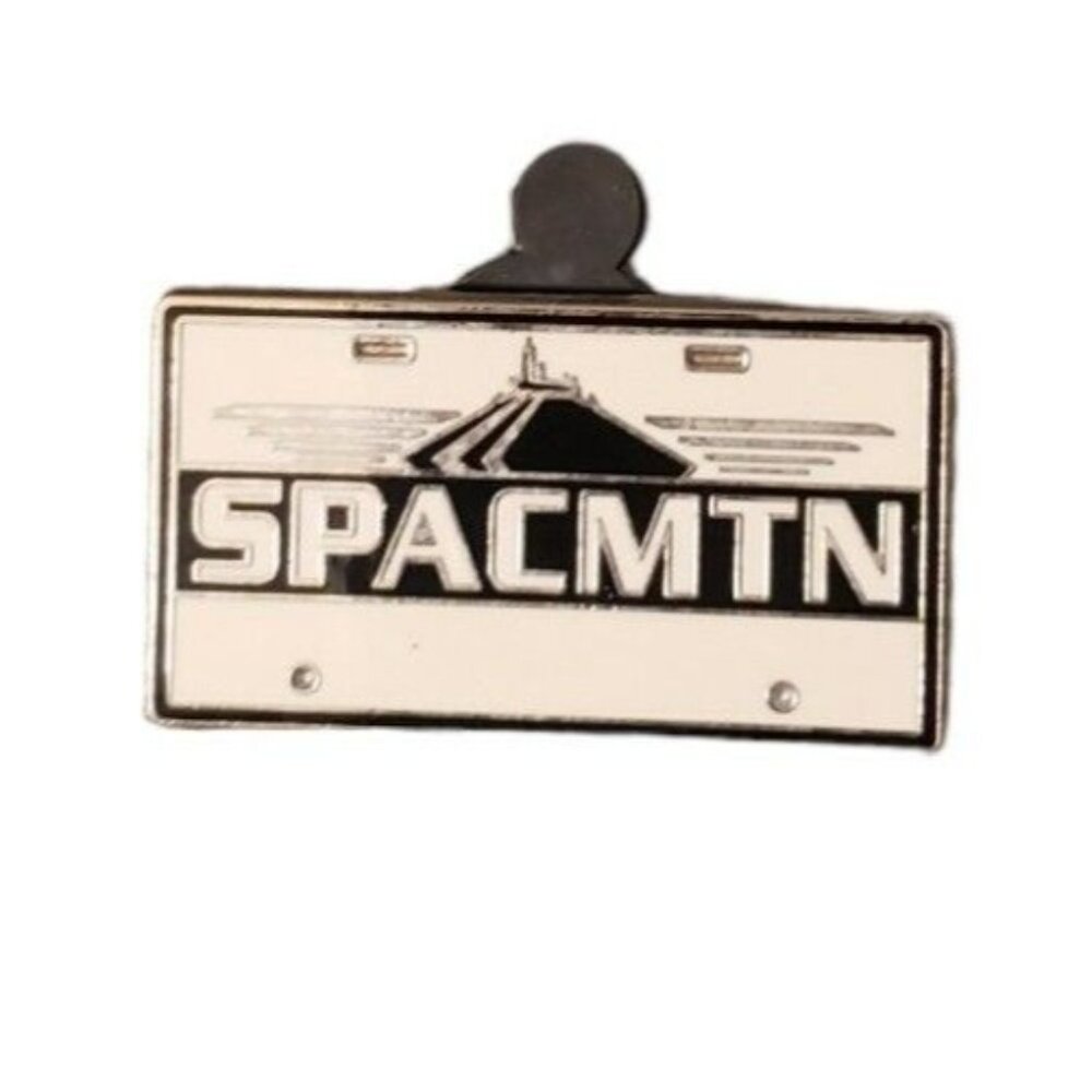 WDW Disney Pin Space Mountain SPACMTN Attraction Vehicle License Plate 77139